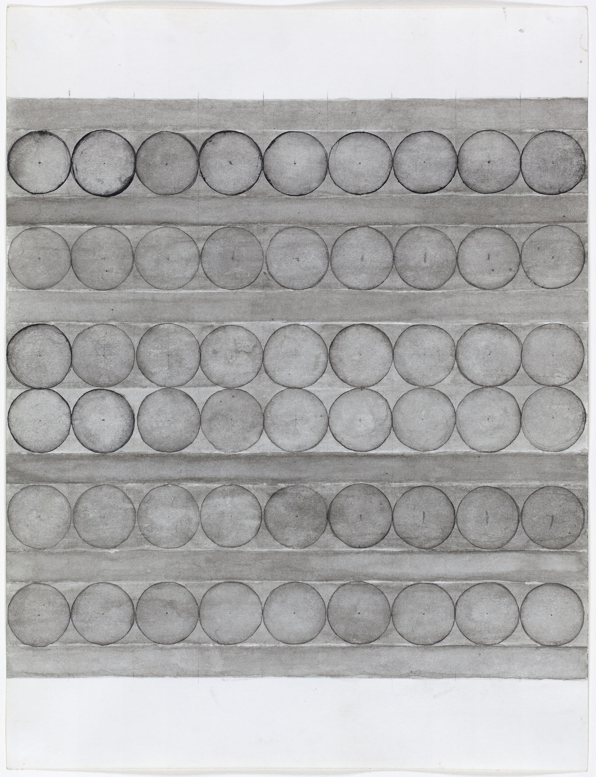Eva Hesse, No Title c. 1965-1966. Watercolor and ink on paper 12 x 9 inches (30.5 x 22.9cm) © The Estate of Eva Hesse Courtesy Hauser & Wirth